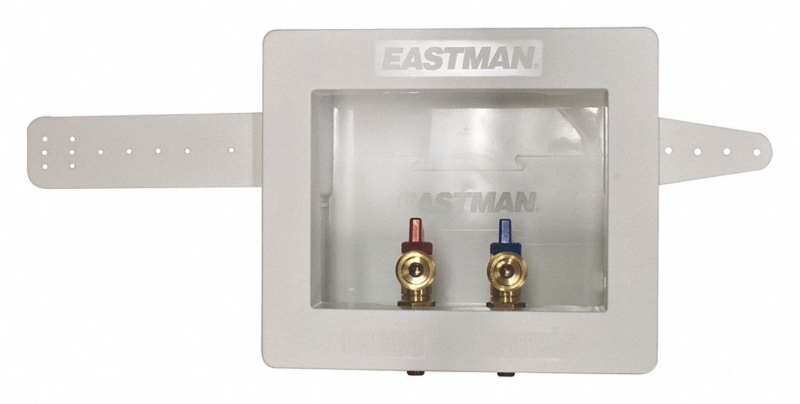 GRAINGER APPROVED 7.56 in x 5.63 in Plastic Washing Machine Outlet Box