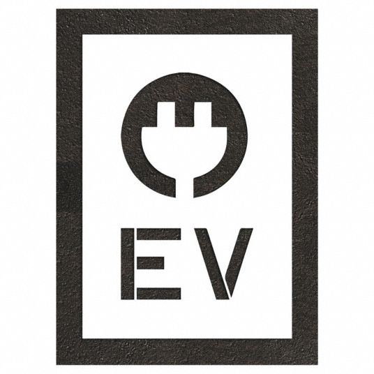 Ev Letters/Plug, 32 in Overall Ht, Pavement Stencil - 419Y89|STL-116 ...