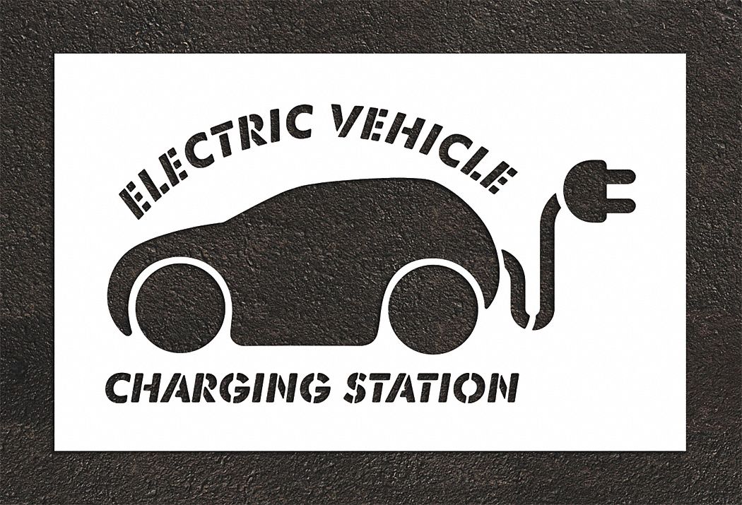 Individual Stencil: Parking Lot Symbols, 32 in Overall Ht, 51 in Overall Wd, 0.063 in Thick