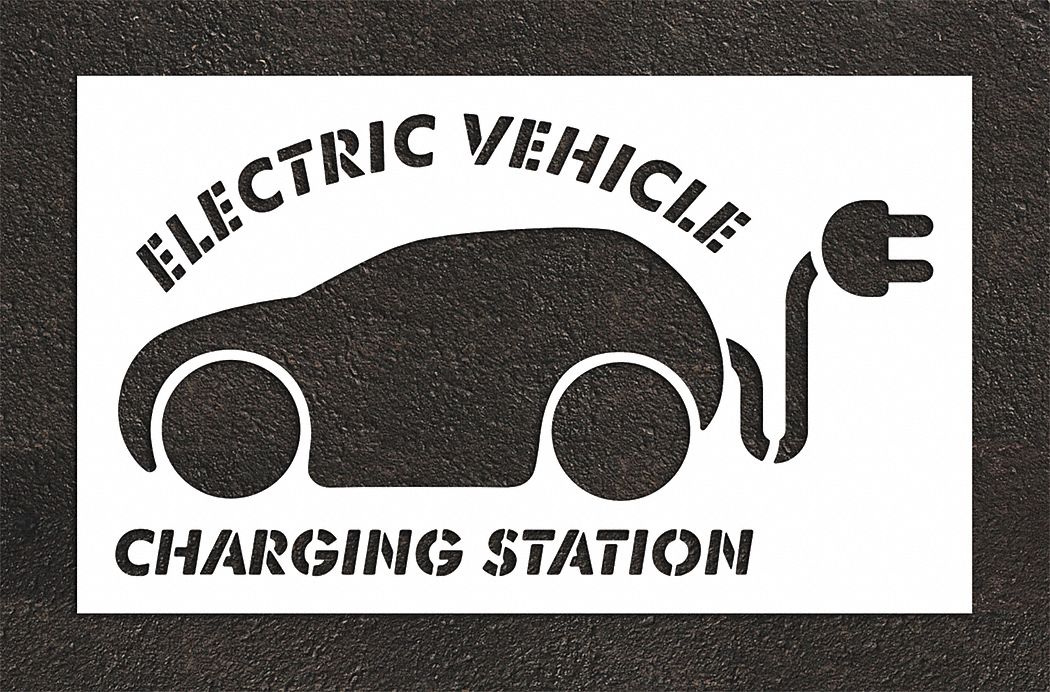 Individual Stencil: Parking Lot Symbols, 56 in Overall Ht, 89 in Overall Wd, 0.063 in Thick