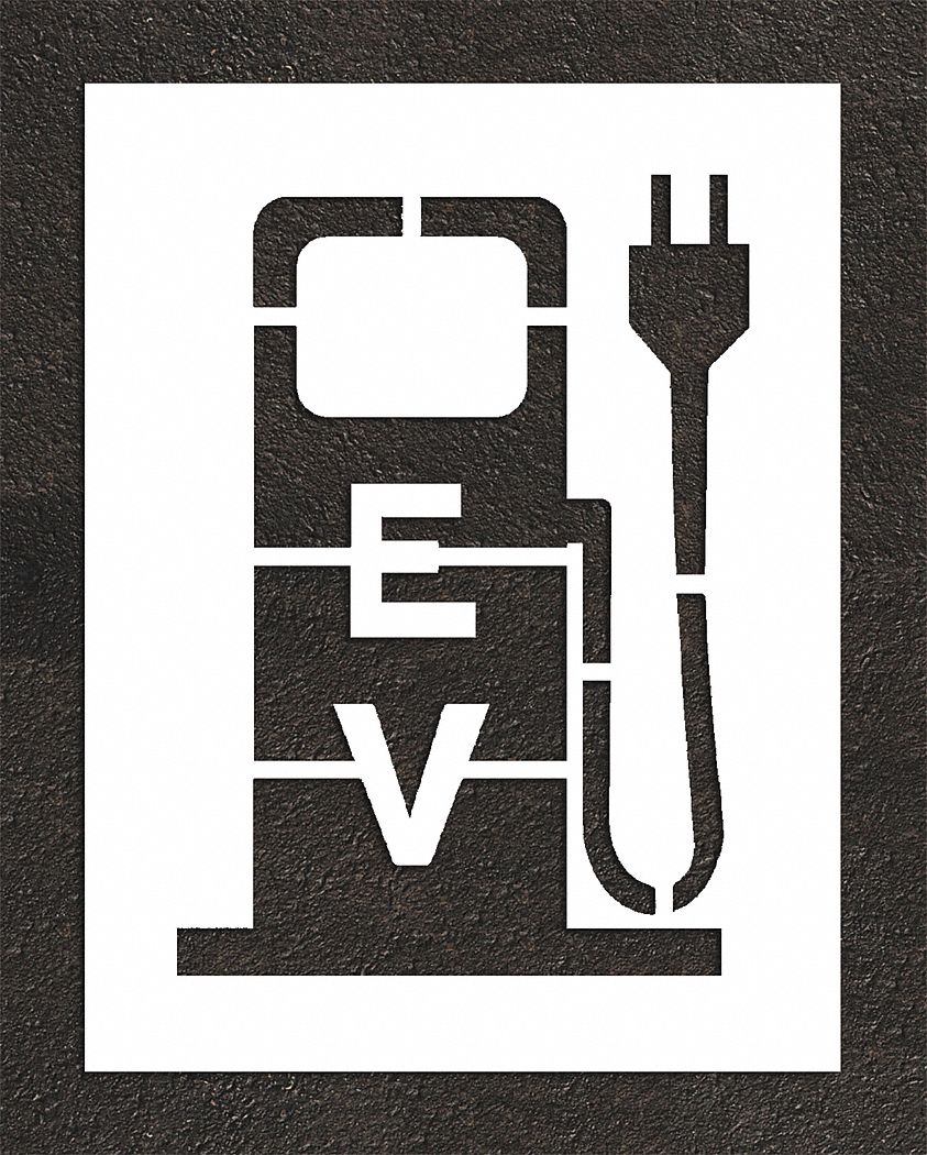 Individual Stencil: Parking Lot Symbols, 58 in Overall Ht, 42 in Overall Wd, 0.063 in Thick