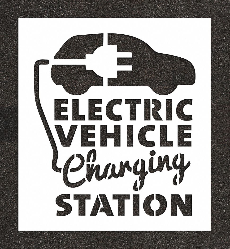 Parking Lot Symbols, 56 in Overall Ht, Pavement Stencil 419Z09STL