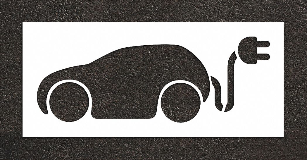 Individual Stencil: Parking Lot Symbols, 32 in Overall Ht, 74 in Overall Wd, 0.063 in Thick