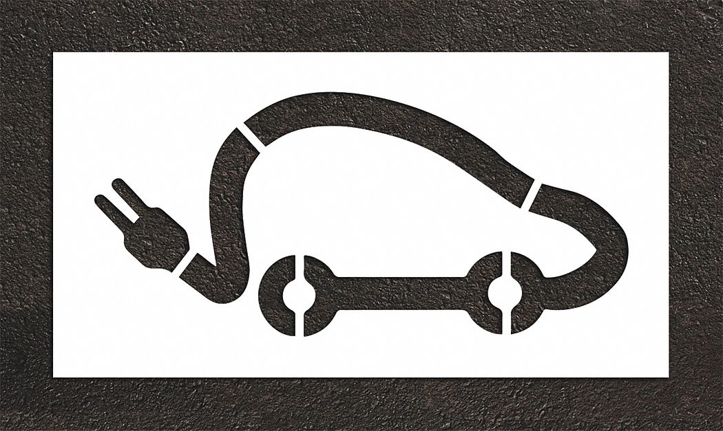 Individual Stencil: Parking Lot Symbols, 44 in Overall Ht, 86 in Overall Wd, 0.063 in Thick