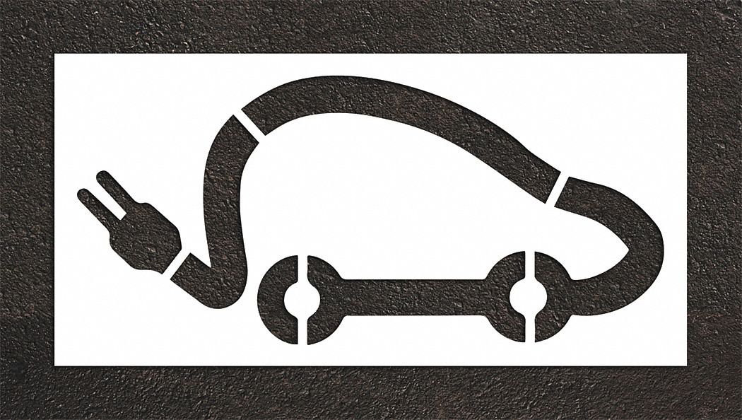 Individual Stencil: Parking Lot Symbols, 56 in Overall Ht, 112 in Overall Wd, 0.063 in Thick