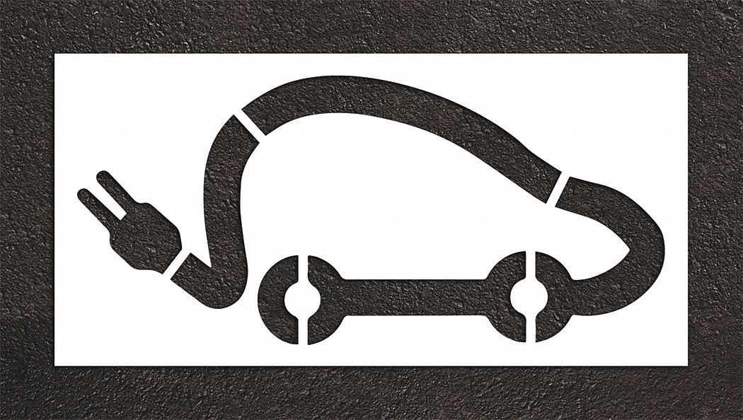 Individual Stencil: Parking Lot Symbols, 56 in Overall Ht, 112 in Overall Wd, 0.125 in Thick