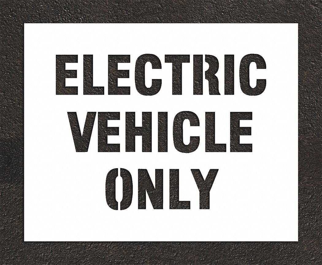 Individual Stencil: Parking Lot Symbols, 20 in Overall Ht, 26 in Overall Wd, 0.063 in Thick