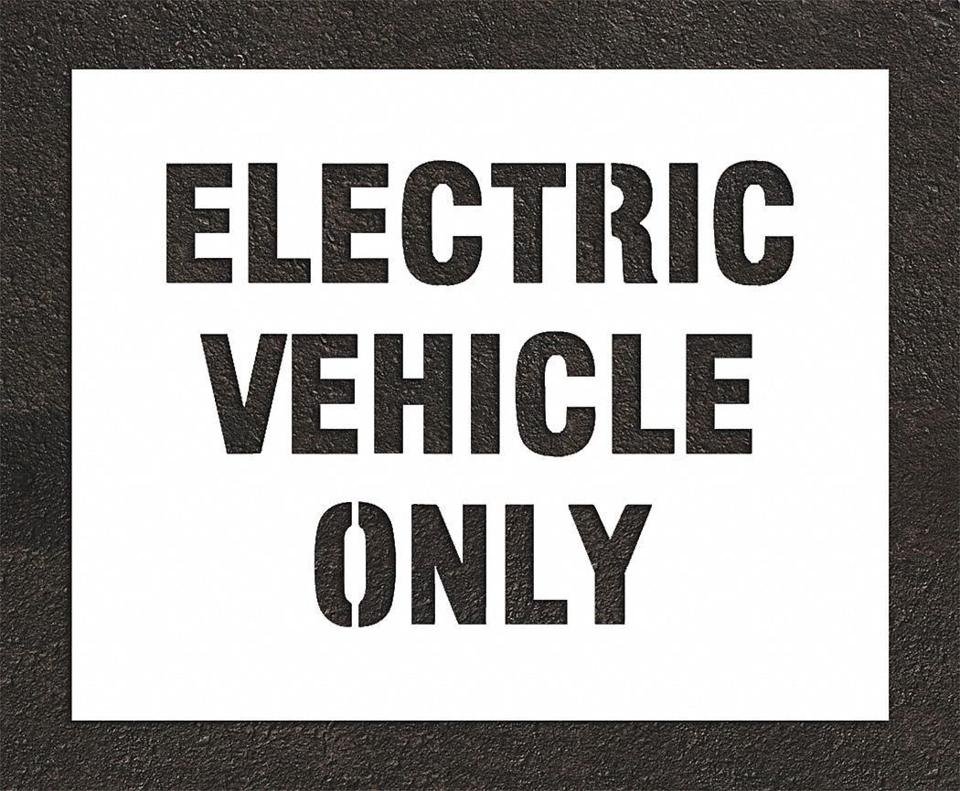 Individual Stencil: Parking Lot Symbols, 20 in Overall Ht, 26 in Overall Wd, 0.125 in Thick