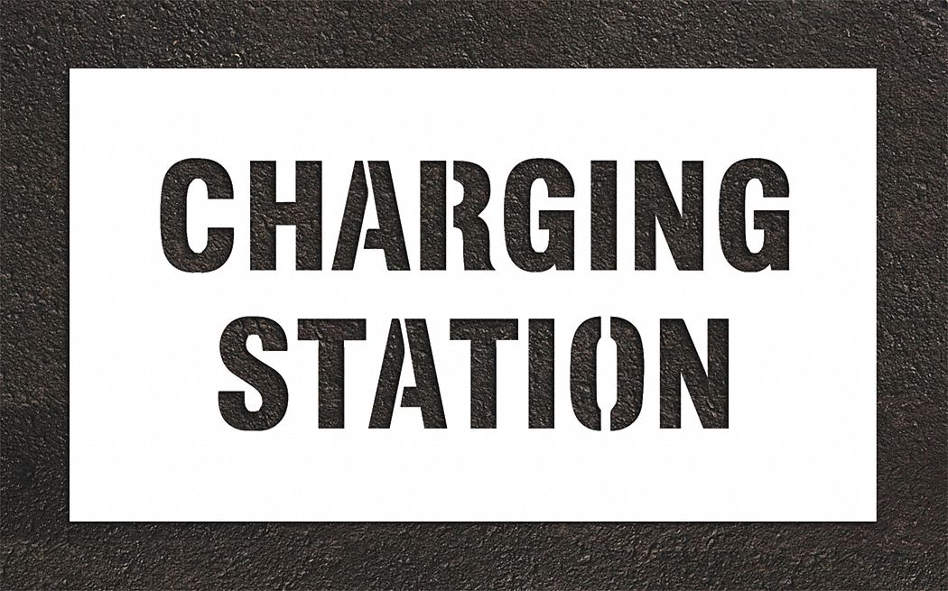 Individual Stencil: Parking Lot Symbols, 16 in Overall Ht, 28 in Overall Wd, 0.063 in Thick