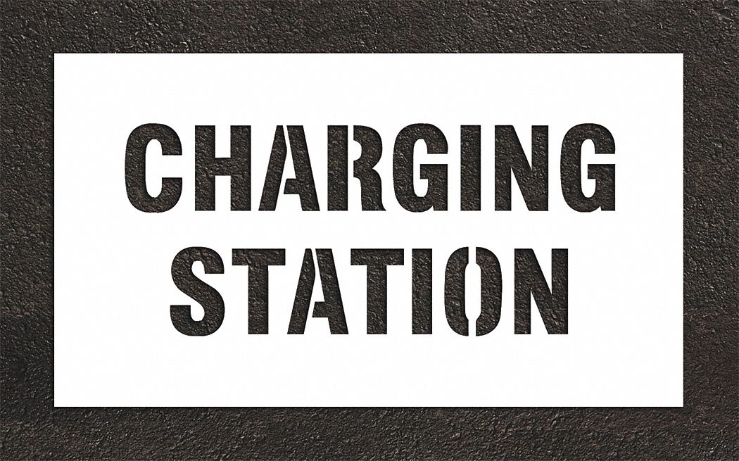 Individual Stencil: Parking Lot Symbols, 16 in Overall Ht, 28 in Overall Wd, 0.125 in Thick