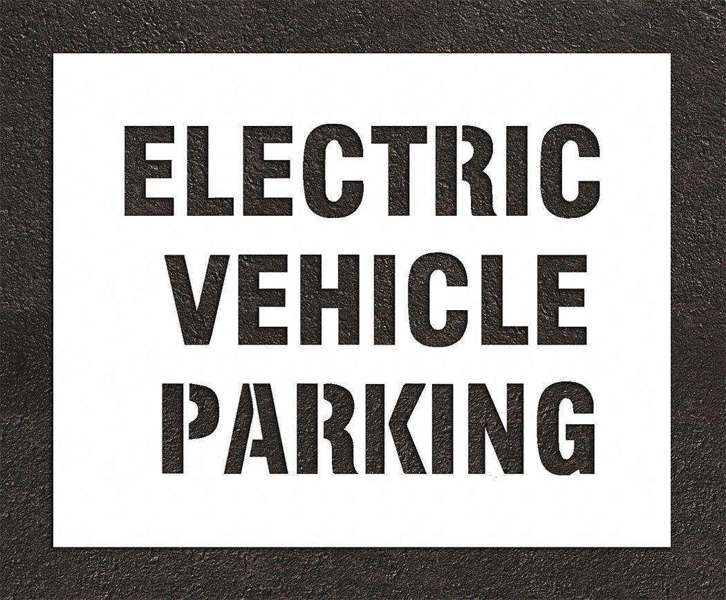 Individual Stencil: Parking Lot Symbols, 22 in Overall Ht, 28 in Overall Wd, 0.063 in Thick