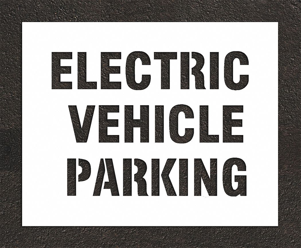 Individual Stencil: Parking Lot Symbols, 22 in Overall Ht, 28 in Overall Wd, 0.125 in Thick