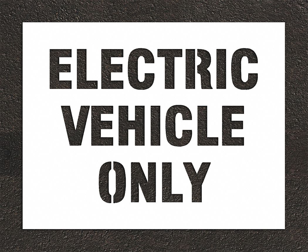 Individual Stencil: Parking Lot Symbols, 30 in Overall Ht, 39 in Overall Wd, 0.063 in Thick