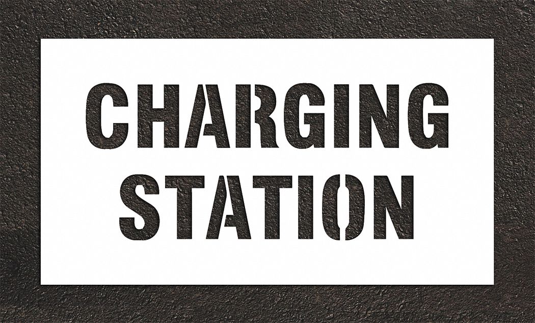 Individual Stencil: Parking Lot Symbols, 22 in Overall Ht, 40 in Overall Wd, 0.125 in Thick