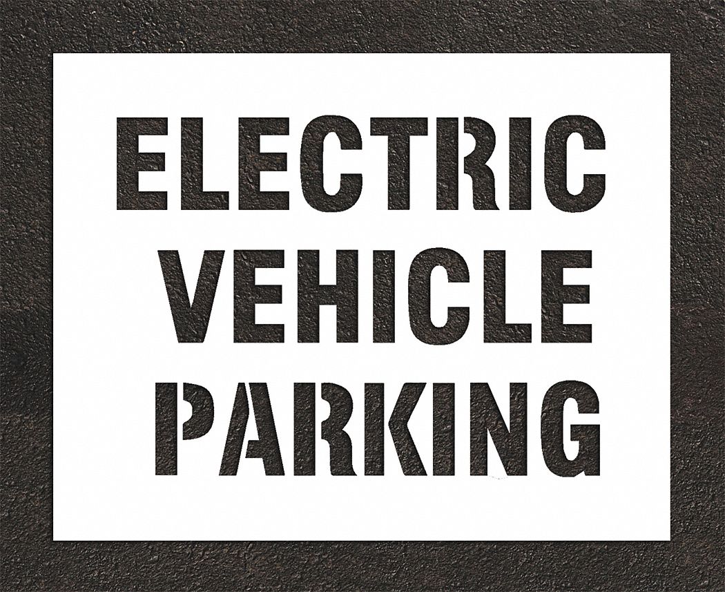 Individual Stencil: Parking Lot Symbols, 30 in Overall Ht, 37 in Overall Wd, 0.063 in Thick