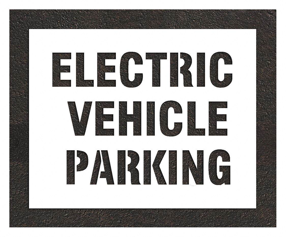 Individual Stencil: Parking Lot Symbols, 30 in Overall Ht, 37 in Overall Wd, 0.125 in Thick