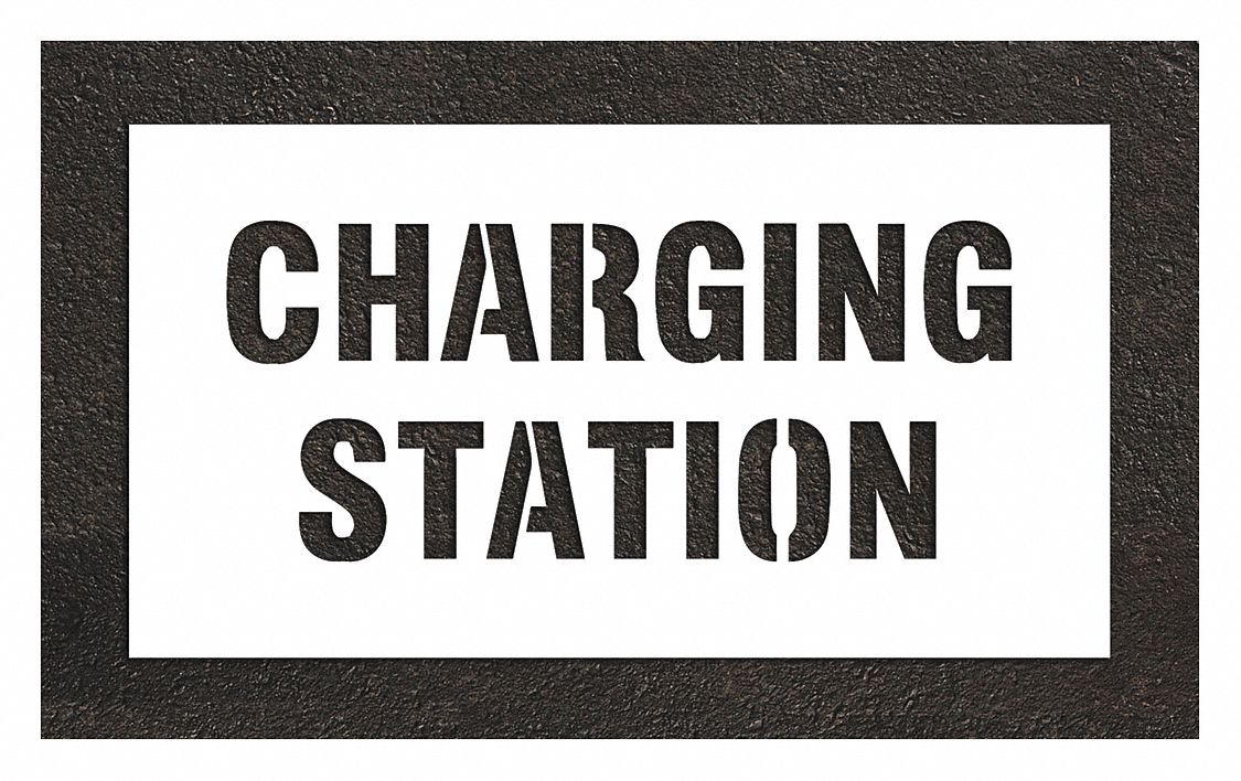 Individual Stencil: Parking Lot Symbols, 26 in Overall Ht, 49 in Overall Wd, 0.063 in Thick