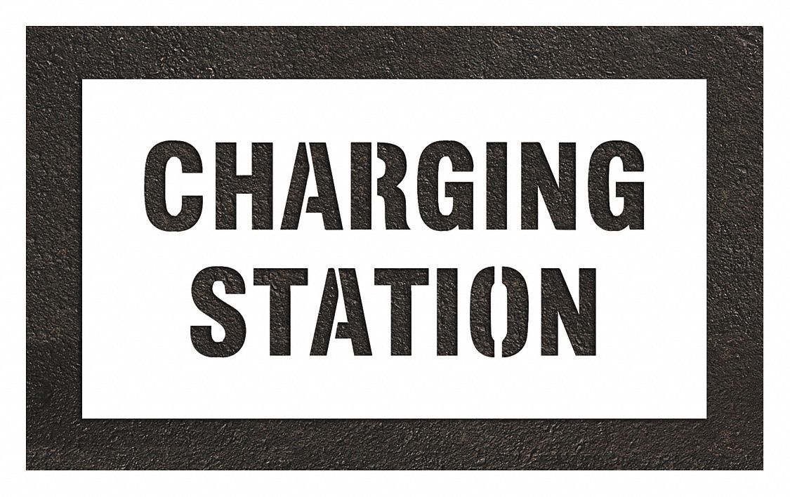 Individual Stencil: Parking Lot Symbols, 26 in Overall Ht, 49 in Overall Wd, 0.125 in Thick