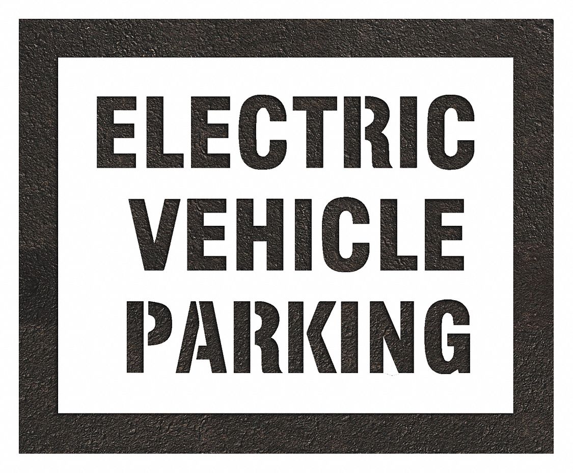 Individual Stencil: Parking Lot Symbols, 37 in Overall Ht, 47 in Overall Wd, 0.063 in Thick
