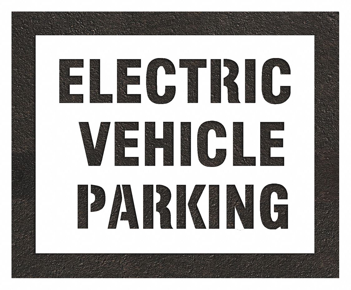 Individual Stencil: Parking Lot Symbols, 37 in Overall Ht, 47 in Overall Wd, 0.125 in Thick
