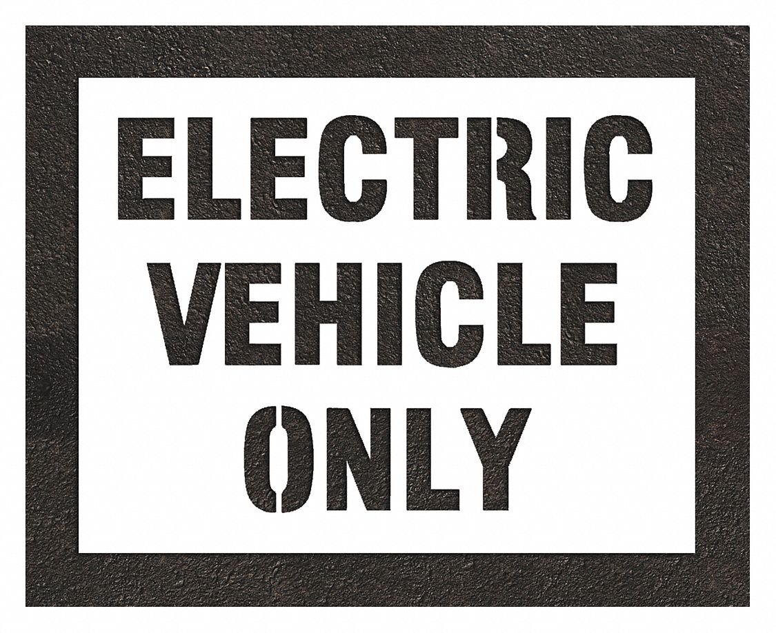Individual Stencil: Parking Lot Symbols, 45 in Overall Ht, 58 in Overall Wd, 0.063 in Thick