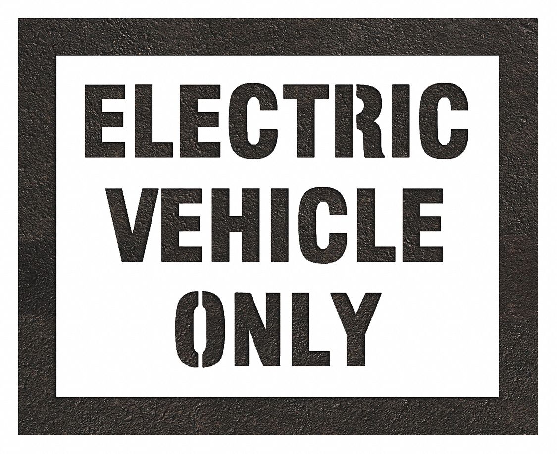 Individual Stencil: Parking Lot Symbols, 45 in Overall Ht, 58 in Overall Wd, 0.125 in Thick