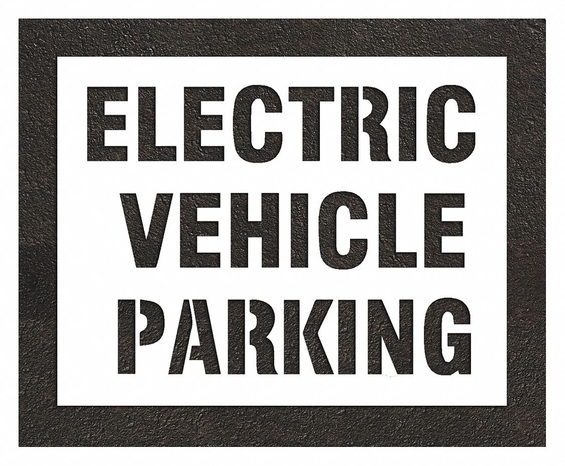Individual Stencil: Parking Lot Symbols, 46 in Overall Ht, 58 in Overall Wd, 0.063 in Thick
