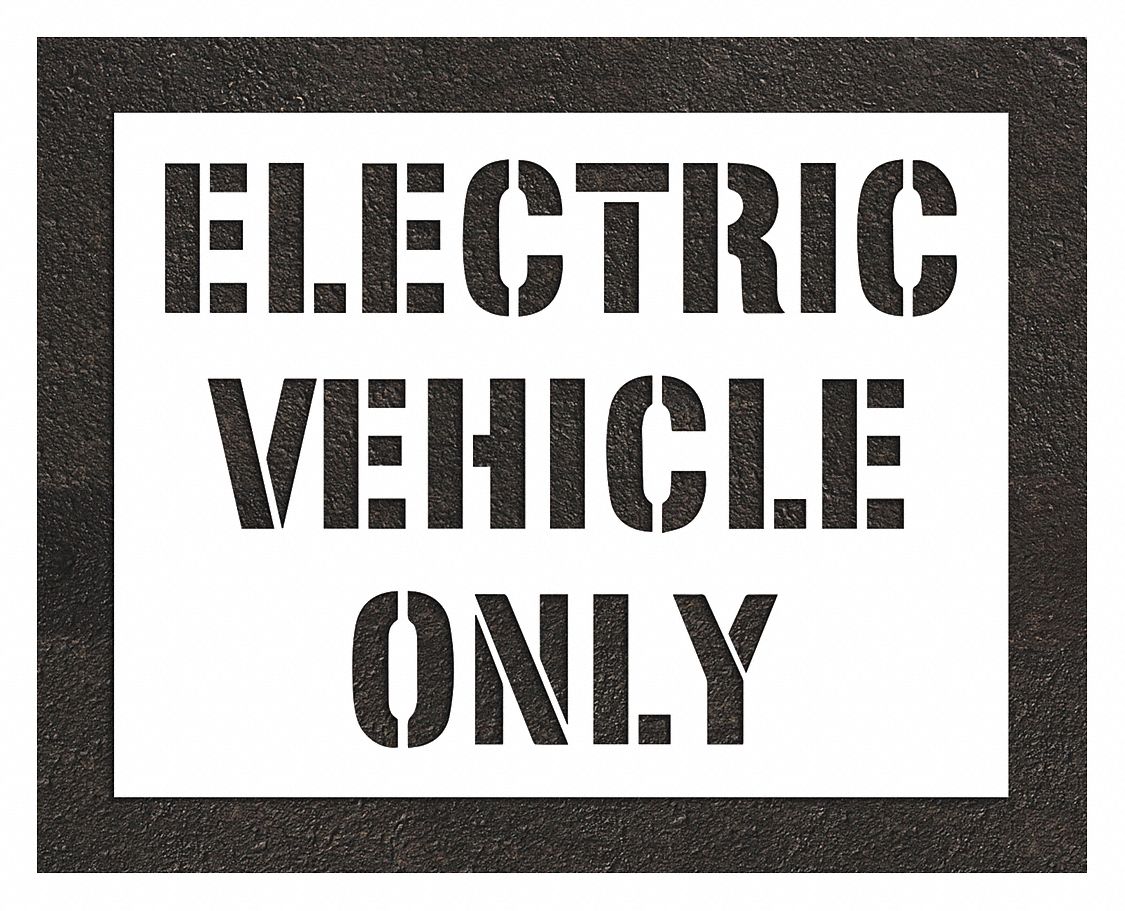 Individual Stencil: Parking Lot Symbols, 55 in Overall Ht, 72 in Overall Wd, 0.063 in Thick