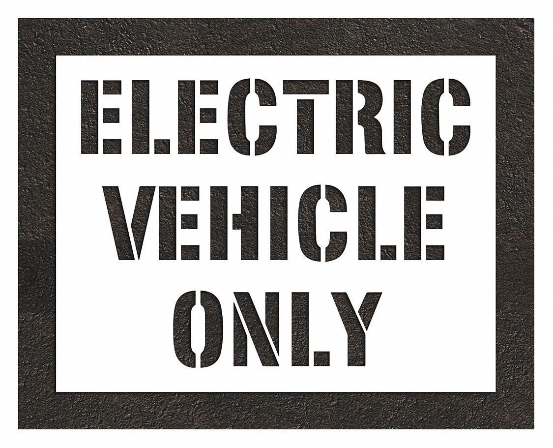 Individual Stencil: Parking Lot Symbols, 55 in Overall Ht, 72 in Overall Wd, 0.125 in Thick