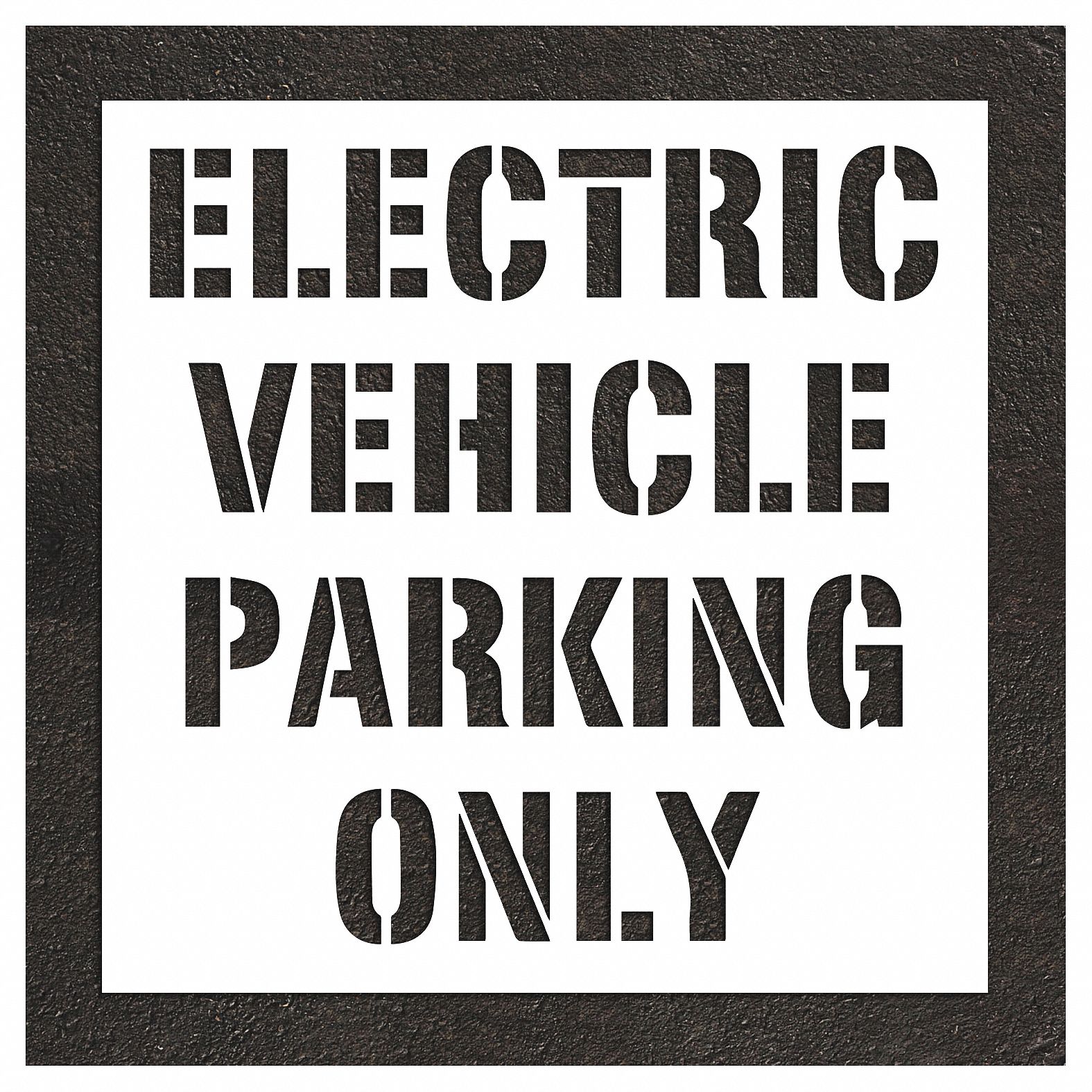 Individual Stencil: Parking Lot Symbols, 70 in Overall Ht, 70 in Overall Wd, 0.063 in Thick
