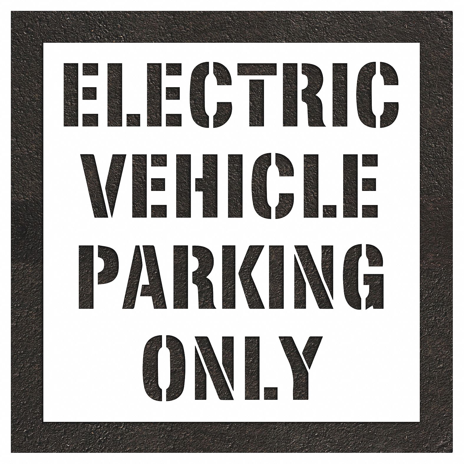 Individual Stencil: Parking Lot Symbols, 70 in Overall Ht, 70 in Overall Wd, 0.125 in Thick