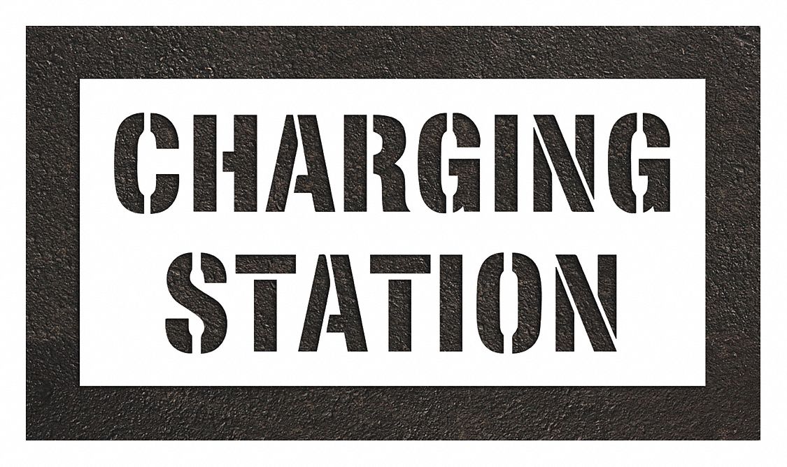 Parking Lot Symbols, 35 in Overall Ht, Pavement Stencil 419Z63STL