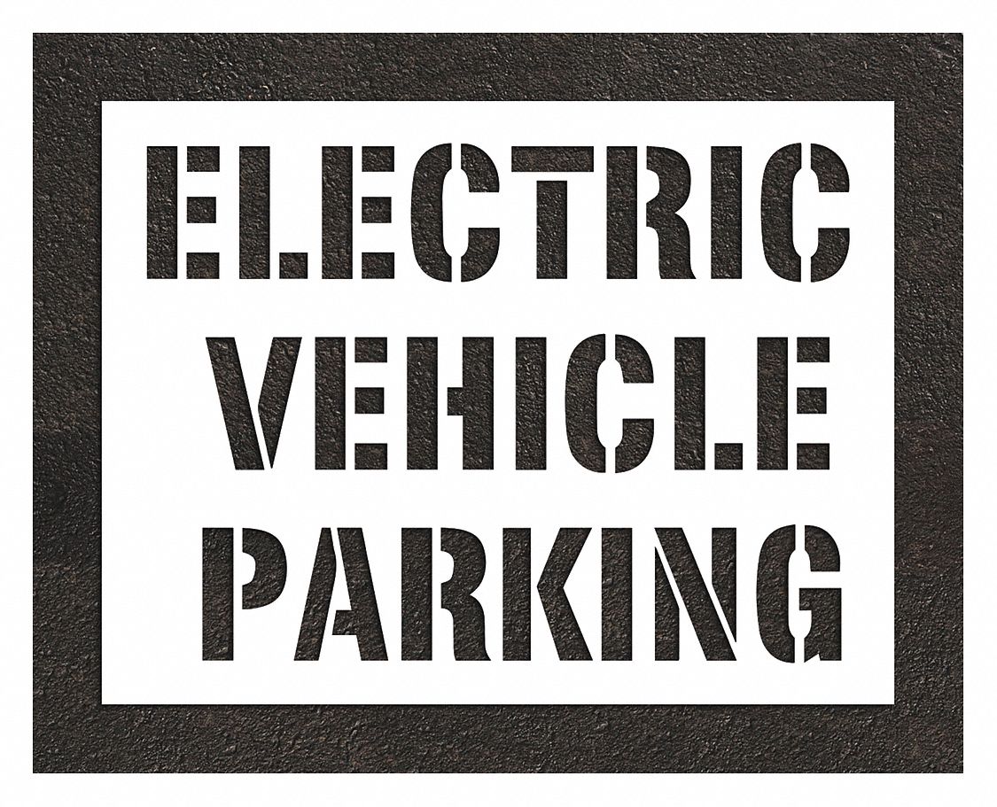Individual Stencil: Parking Lot Symbols, 54 in Overall Ht, 70 in Overall Wd, 0.063 in Thick