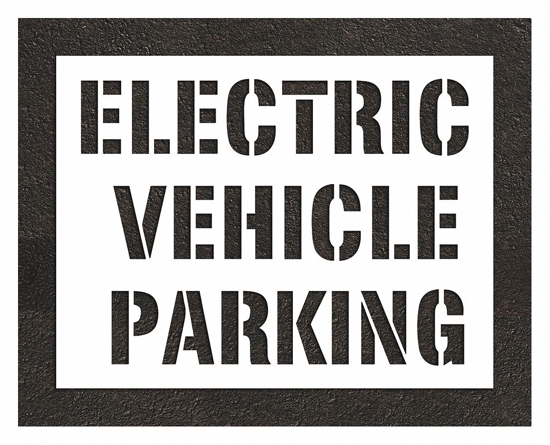 Individual Stencil: Parking Lot Symbols, 54 in Overall Ht, 70 in Overall Wd, 0.125 in Thick
