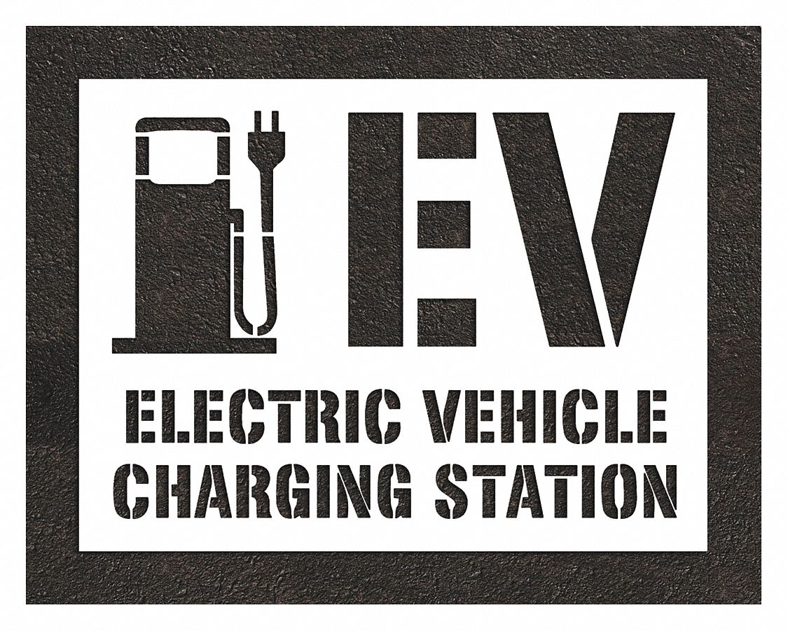 Individual Stencil: Parking Lot Symbols, 60 in Overall Ht, 80 in Overall Wd, 0.063 in Thick