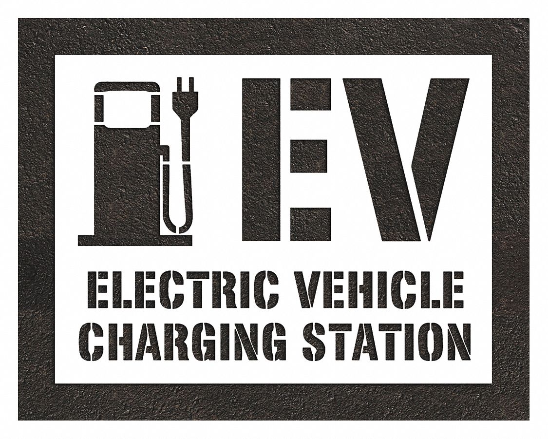 Individual Stencil: Parking Lot Symbols, 60 in Overall Ht, 80 in Overall Wd, 0.125 in Thick