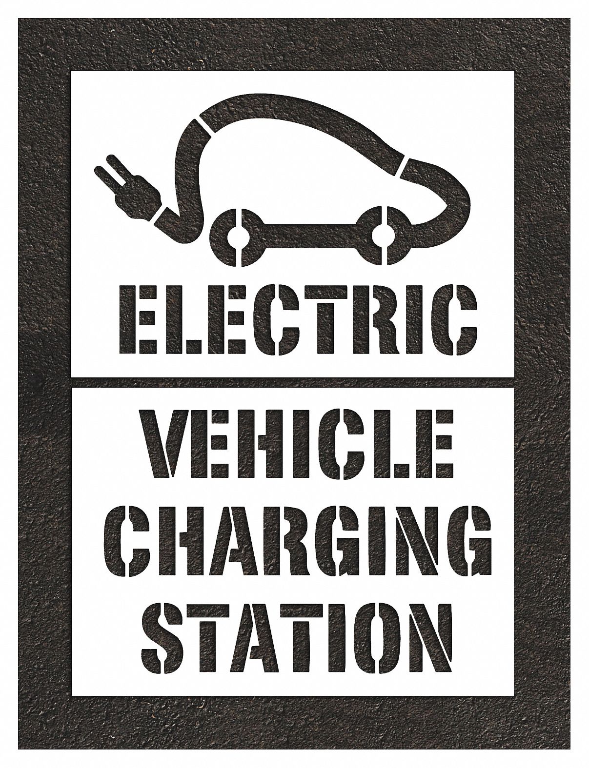 Individual Stencil: Parking Lot Symbols, 111 in Overall Ht, 80 in Overall Wd, 0.063 in Thick