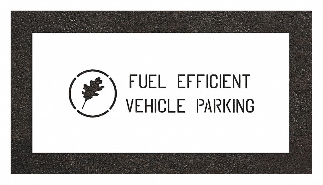 Individual Stencil: Parking Lot Symbols, 8 in Overall Ht, 20 in Overall Wd, 0.125 in Thick, 1 Pieces