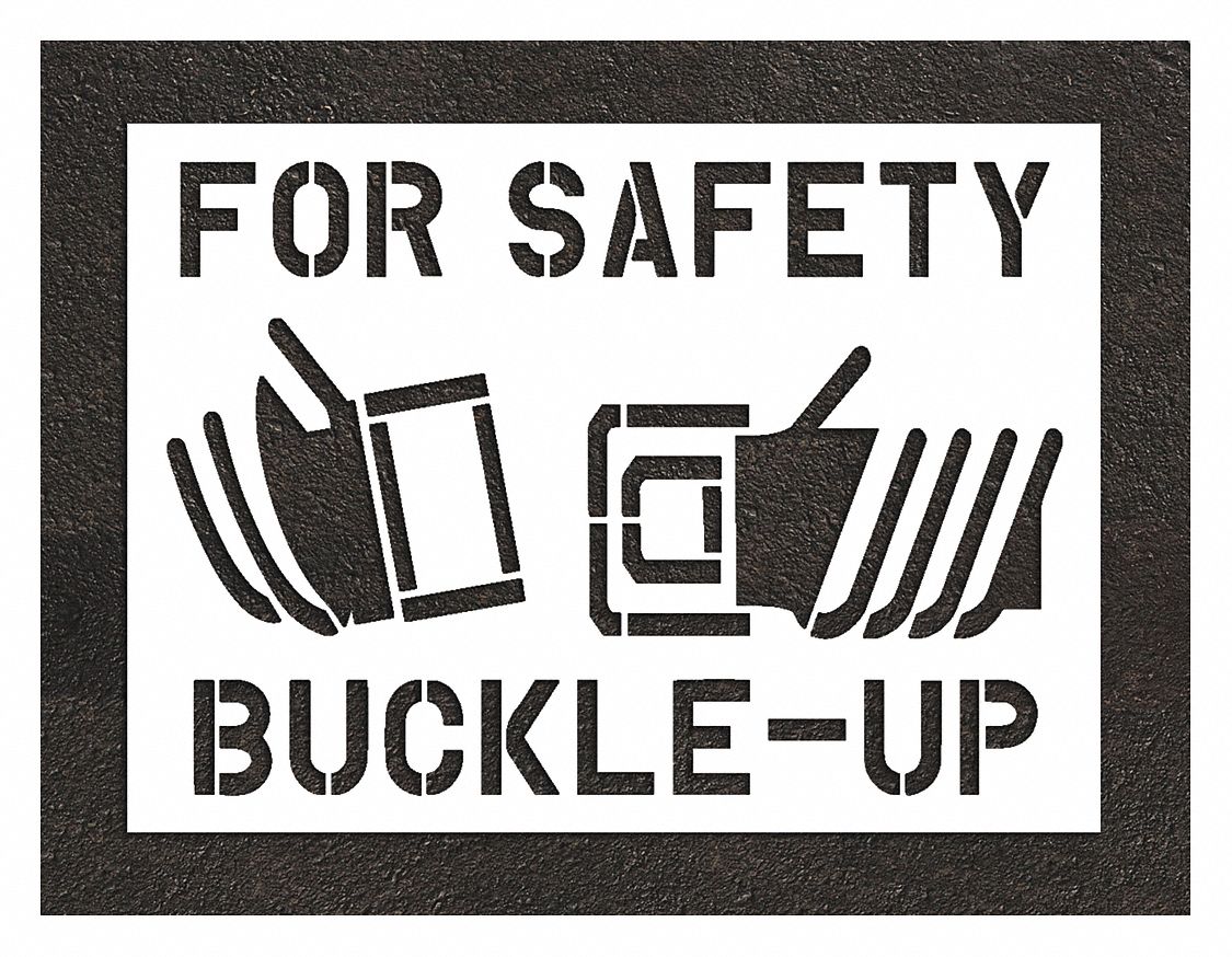 Individual Stencil: Parking Lot Symbols, 79 in x 56 in Message Size (WxH)