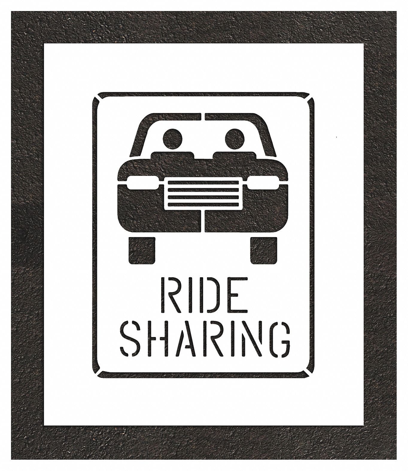 Individual Stencil: Parking Lot Symbols, 26 in Overall Wd, 32 in Overall Ht, 0.125 in Thick, Symbol