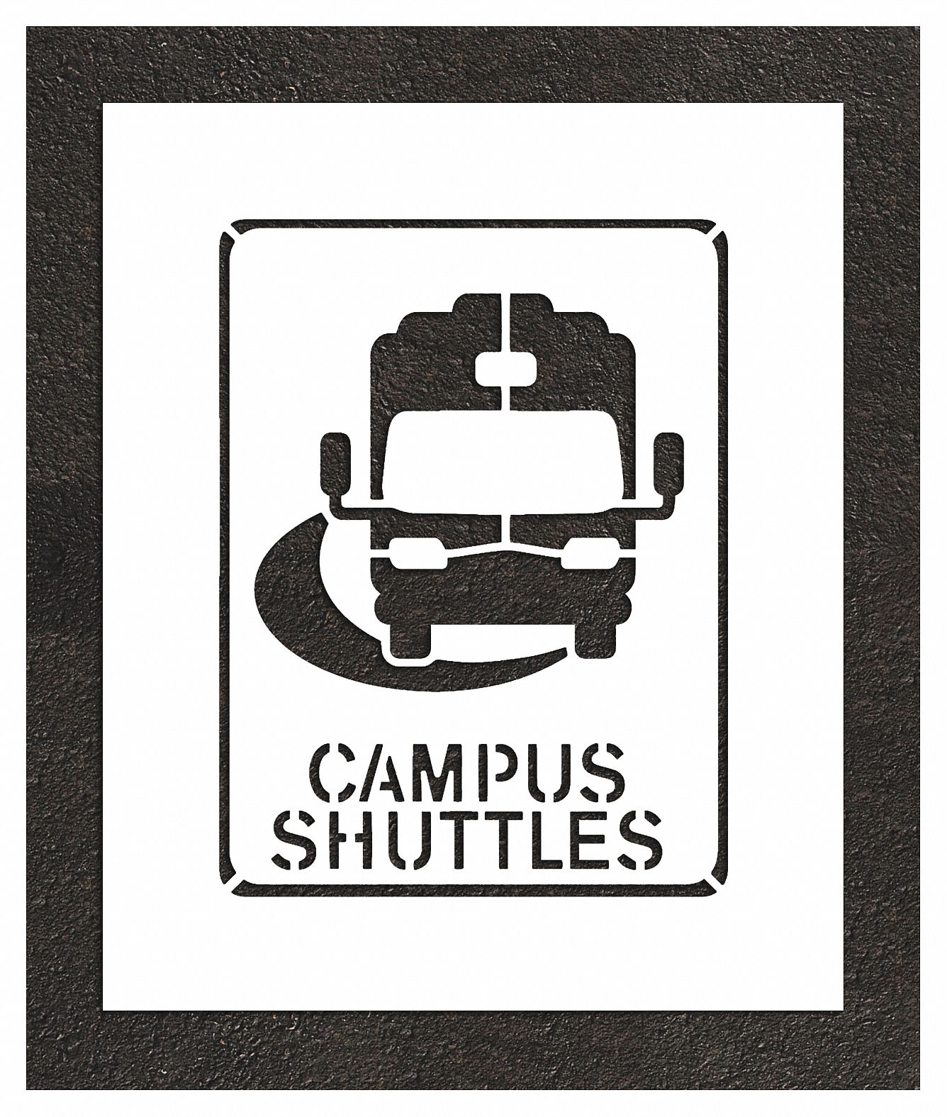 Individual Stencil: Parking Lot Symbols, 26 in Overall Wd, 32 in Overall Ht, 0.063 in Thick, Symbol