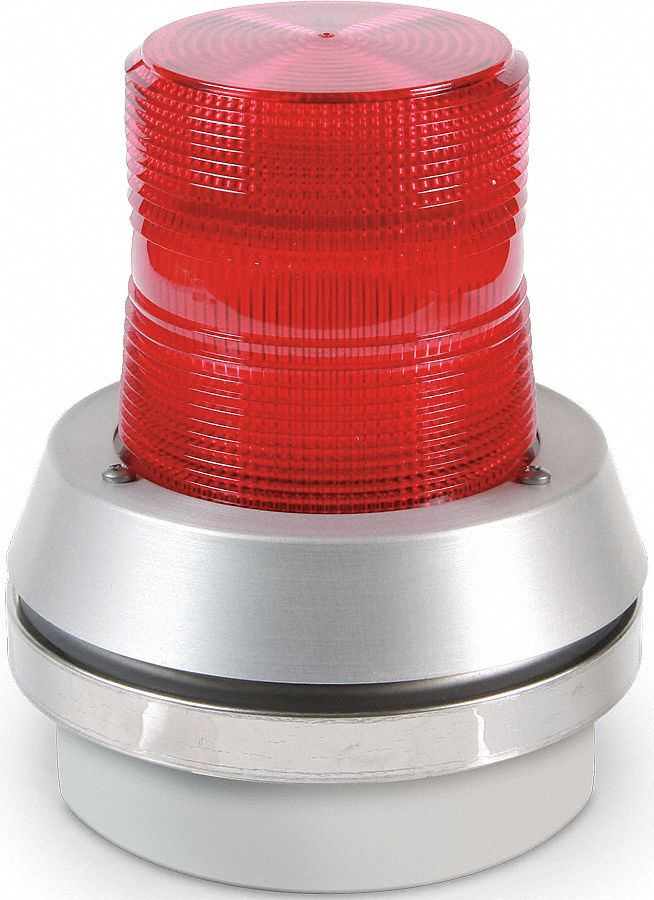 STROBE 120 VAC CAST ALUM RED HORN