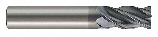 CR End Mill, 0.300" CR, 1/4" Dia, Carbide