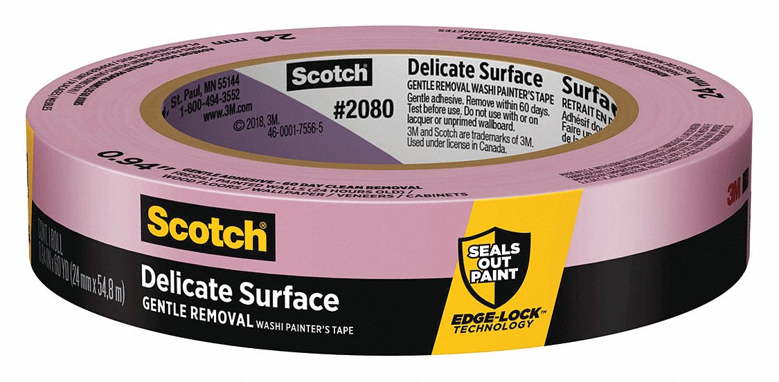 15/16 In X 60 Yd, 3.8 Mil Thick, Painter's Tape - 41C895|2080 - Grainger