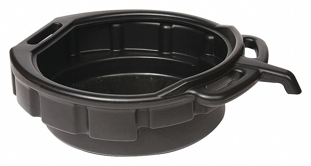 DRAIN PAN POLY OIL/COOL 4 GAL BLK