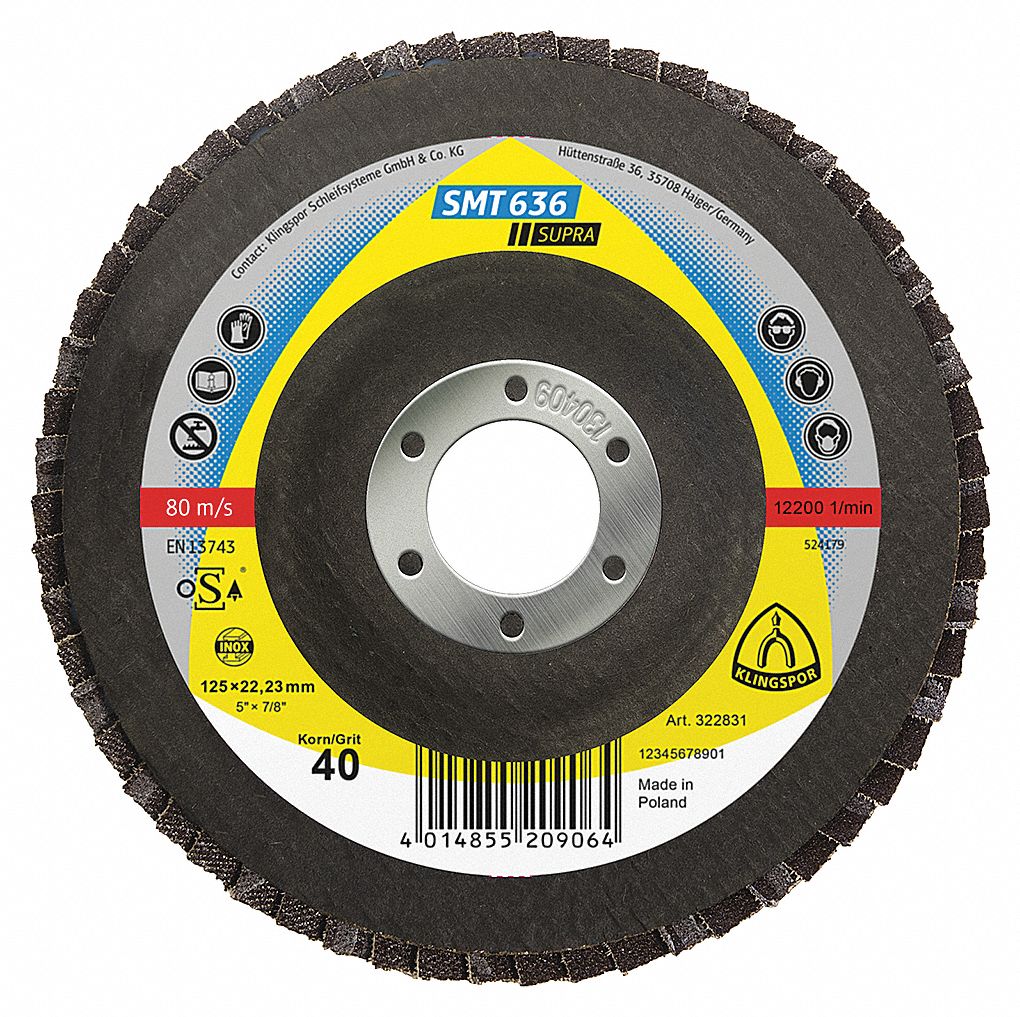 DISQUE LAMEL,SÉRIE SMT636 SUPRA,13 TR/MIN MAX,300,GRAIN 40,4 1/2 X 7/8 PO