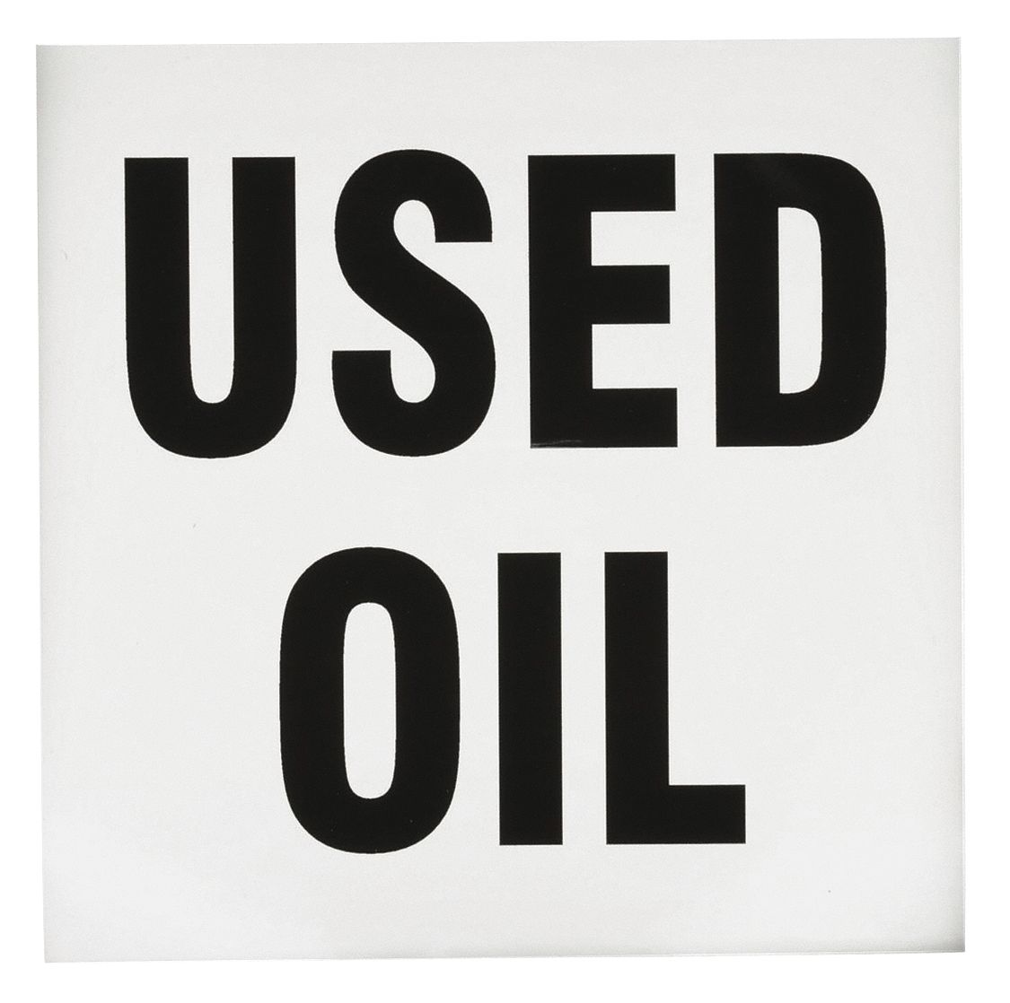 Drained Used Oil Hazardous Waste Labels