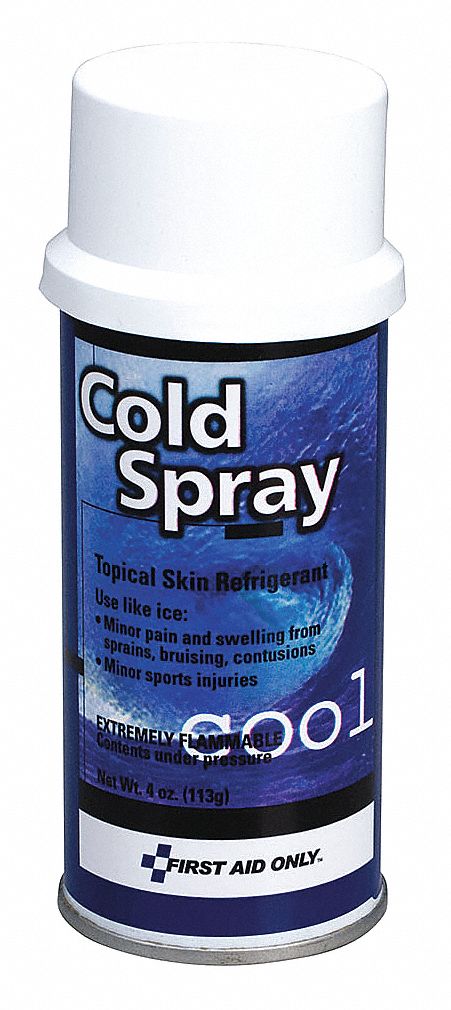 Topical Coolant Spray: Isobutane/N-Butane/Propane, 4 oz Size