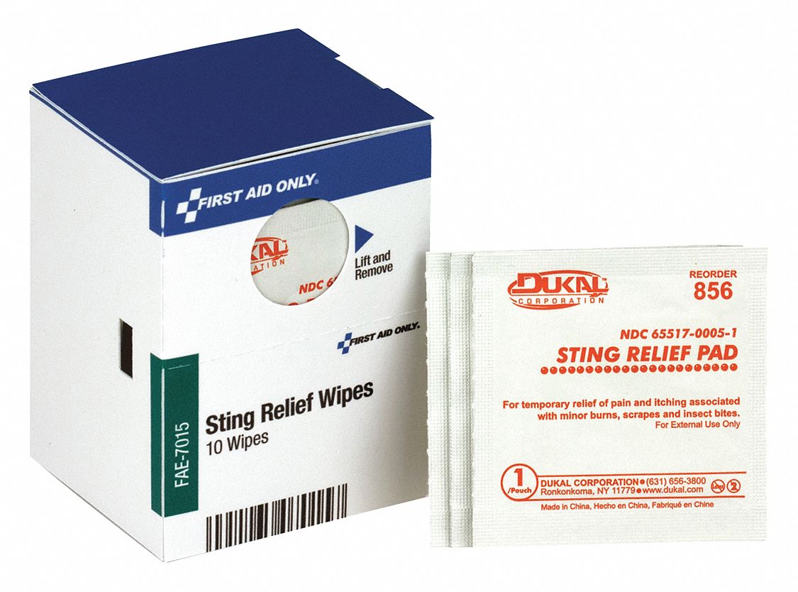 Topical Anti-Itch: Ethyl Alcohol/Lidocaine HCl, Wipes, Packets, 10 ct Size