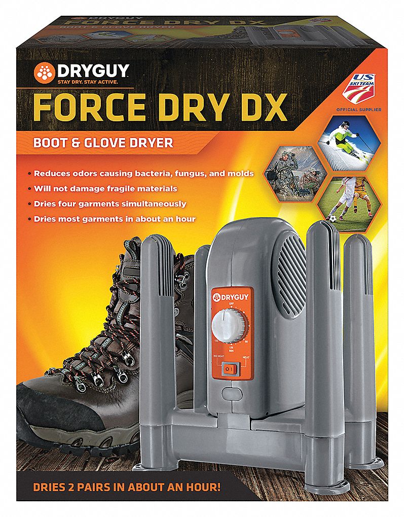 FORCE DRY DX BOOT AND GLOVE DRYER, 120 V, 240 W, GREY, 12 X 7 1/2 X 15 IN